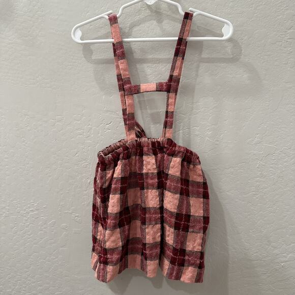 Zara Pink Plaid Suspender Skirt - Picture 5 of 9
